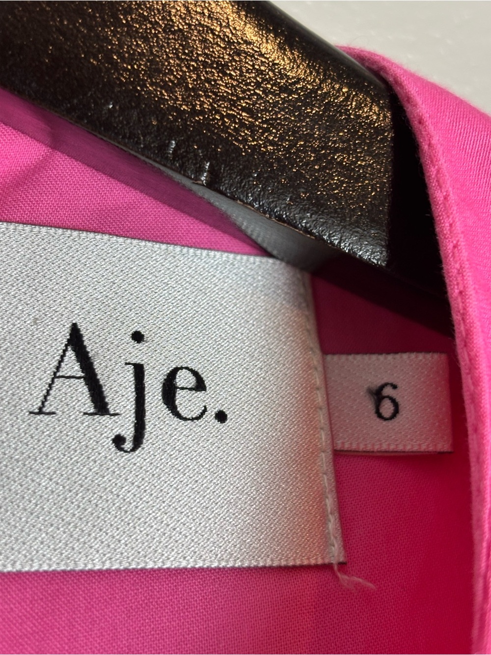 Aje Solstice Ring-Front Cutout 100% Cotton Mini Dress in Bright Pink Size 6 - Picture 12 of 16